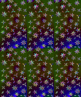 Renkli Bahar Teması eskiz kalıbı. Düz Çiçek Elementleri Tasarımı. Parlak arkaplan eskiz desenli çiçekli fantezi tasarımı.