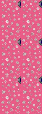 Pembe ve nötr renklerde bahar çiçekleri. Çiçekli karalama şeklinde Raster çiçek deseni. Raster illüstrasyonu.