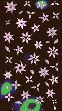 Küçük çiçekteki sevimli çiçek deseni. Güzel kumaş deseni. Raster illüstrasyonu. Güzel karalamalı çiçek deseni çiz..