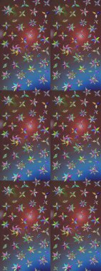 Güzel kumaş deseni. Raster illüstrasyonu. Hoş bir çiçek geçmişi var. Küçük çiçekte çizim deseni.