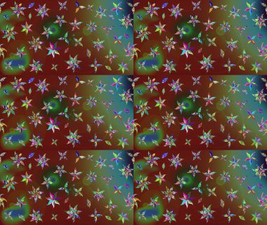 Kabile sanatı boho baskısı, klasik çiçek arkaplanı. Soyut etnik raster çizim kalıbı. Arkaplan dokusu, duvar kağıdı, kahverengi renkli çiçek teması.