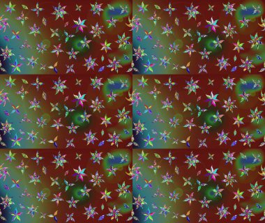 Kabile sanatı boho baskısı, klasik çiçek arkaplanı. Soyut etnik raster çizim kalıbı. Arkaplan dokusu, duvar kağıdı, kahverengi renkli çiçek teması.