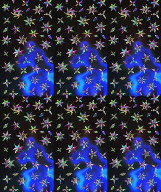 Raster çiçek desenli çiçek deseni, yapraklar, dekoratif elementler, sıçrama, lekeler, el çizimi kontur çizgileri ve Doodle çizim stili, grafik raster çizim çizimi.