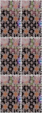 Tomurcukları papatya çiçekleri olan sevimli bir çiçek deseni. Miles Fleur, süslü püslü bir süs. Kusursuz bir geçmişi var. Kumaş, tekstil, duvar kağıdı baskısı için. Eski usul. Raster illüstrasyonu.