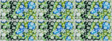 Asya tekstil tarzında. Tarafsız renklerde çiçekler. Raster illüstrasyonu. Kusursuz çiçek deseni. Raster illüstrasyonu.