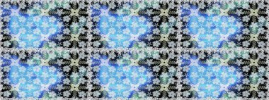 Raster illüstrasyonu. Bahar çiçekli, dikişsiz, sevimli çiçek deseni. Güzel kumaş deseni.