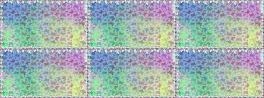 Tarafsız ve mavi renkler üzerine Raster Arkaplan. Güzel Kelebek Siluetleriyle Moda Dekorasyonu. Kart, Davetiye ve Yazdırma için Şirin Kadınsı Desen. Renkli Kelebeklerle Bahar Arkaplanı.