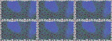 Kıyafetler, erkekler, kızlar ve duvar kağıtları için soyut, pürüzsüz desen. Raster. Mavi renkli illüstrasyon. Kelebekli Raster.