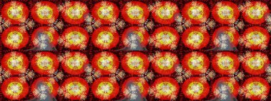 Suluboya, elle çizilmiş. Eskiz arkaplan modeli. Kırmızı yapraklı yabani çiçekler. Raster illüstrasyonu.