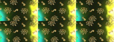 Soyut duvar kâğıdı, ambalaj dekorasyonu. Altın renkli şirin kar taneleri. Kışın sembolü, mutlu noeller, mutlu yeni yıl kutlaması Raster illüstrasyonu. Kar tanesi kadar basit..