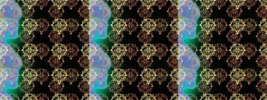 Kusursuz bir arka plan modeli. Suluboya, elle çizilmiş. Raster - stok. Vadinin çiçekleri siyah, mavi ve nötr renklerde.