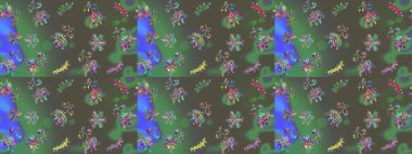 Çiçeğin suluboya çizimlerinin mükemmel deseni. Moda baskısı. Ton halinde. Suluboya desenli çiçek deseni. Dekorasyon ve tasarım için güzel desen.