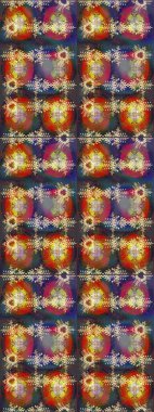 Renkli arka planda izole tatlı kar taneleri. Güzel kar tanesi. Soyut kış kahverengi, gri ve kırmızı süs. Yuvarlak raster kar tanesi. Raster illüstrasyonu.