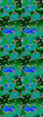 Yeni yıl kar tanesi. Güzel soyut kar taneleri raster tasarımı. Düz kar karalama ikonları, kar taneleri silueti yeşil, mavi ve menekşe renkleri Noel afişi, kartlar.