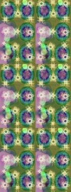 Kar tanelerinin soyut arkaplanlı Noel şablonu. Noel ve yeni yıl moda baskıları için tatil tasarımı. Yeşil, nötr ve mavi renkler. Raster illüstrasyonu.