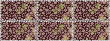 Şekillendirilmiş çiçeklerle kusursuz desen. Çiçek deseni duvar kağıdı, desen dolguları ve web sayfası arka planı için kullanılabilir. Süslü zentangılsız desen, soyut çiçeklerle süslenmiş..