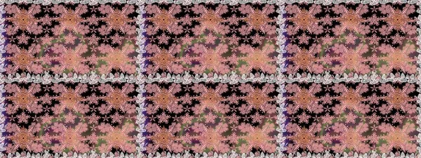 Çiçekli karalama şeklinde Raster çiçek deseni. Raster illüstrasyonu. Tarafsız renklerde bahar çiçekleri..