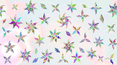 Raster stili kumaş deseni. Çiçekler suluboya çizim deseni.