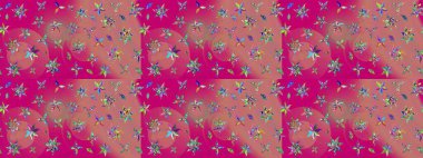 Çiçek arkaplanlı soyut zarafet eskiz deseni. Raster Güzel kumaş deseni.