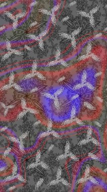 Güzel kumaş deseni. Raster illüstrasyonu. Bahar çiçekli güzel bir çiçek deseni..