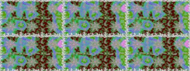 Kahverengi ve bej renklerde altın elementler. Şık bir grafik desen. Duvar kâğıdı barok, İspanyol kumaşı. Kusursuz raster arka plan. Çiçek deseni.