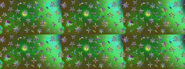 Raster illüstrasyonu. Güzel kumaş deseni. Bahar çiçekli güzel bir çiçek deseni..