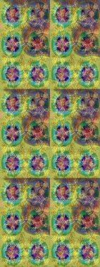 Renkli elementlerle Raster ilginç desen.