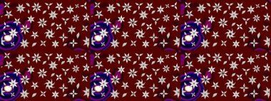 Suluboya, elle çizilmiş. Eskiz arkaplan modeli. Vadinin kırmızı ve kahverengi renkli çiçekleri. Raster - stok.