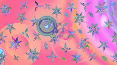 Egzotik çiçekler, pembe ve nötr renkler üzerine botanik, parlak klasik doğa. Klasik tropikal doğal elementlerin suluboya seti. Raster illüstrasyonu.