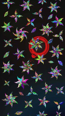 Soyut etnik raster çizim kalıbı. Kabile sanatı boho baskısı, klasik çiçek arkaplanı. Arkaplan dokusu, duvar kağıdı, gri ve mavi renkli çiçek teması.