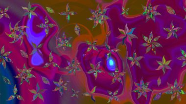 Botanik çizim kalıbı. Organik elementler. Suluboya etkisi. Raster deseni.