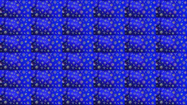 Nazik romantik baskı. Mavi renkli çiçekler. Raster güzel bir çiçek deseni çizmiş. Bahar mevsimi. Tatil havası..