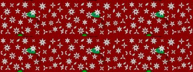 Çiçeksel elementlerle süslenmiş zarif raster dokusu. Küçük çiçekte hoş bir çiçek deseni var. Parlak çiçekli kırmızı ve nötr renkler üzerine soyut çizim deseni.