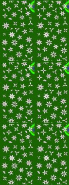 Çiçek desenli eskiz. Gömlek baskısı için çiçek boyası. Yeşil ve nötr renkte çiçekler.