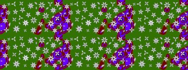 Düz Çiçek Elementleri Tasarımı. Asya tekstil tarzında. Raster illüstrasyonu. Renkli Bahar Teması eskiz kalıbı. Çiçek desenli çizim. Güzel kumaş deseni.