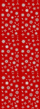 Yapraklı çiçekler ve kırmızı renklerde papatya çiçekleri. Eskiz arkaplan modeli. Raster - stok.