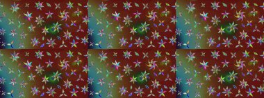 Hediye ambalaj kağıdı, tebrik kartları, posterler ve pankart tasarımı. Raster düz çiçek çizim deseni. Kahverengi renkte çiçekler.