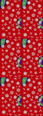 Soyut etnik raster çizim kalıbı. Kabile sanatı boho baskısı, klasik çiçek arkaplanı. Arkaplan dokusu, duvar kağıdı, kırmızı renkli çiçek teması.