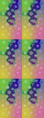 Yeşil renkli çiçekler. Elle boyanmış suluboya resim çizimi çiçekler ve bitkiler.