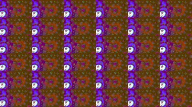 Modern çiçek arkaplanı. Moda baskıları için zarif bir şablon. Halk tarzı. Parlak renkli çiçekleri ve kahverengi yaprakları olan harika bir çiçek deseni..