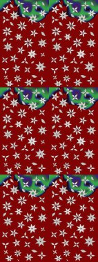 Raster illüstrasyonundaki çiçek desenli çizim. Güzel kumaş deseni. Düz Çiçek Elementleri Tasarımı. Renkli Bahar Teması çizim şablonu.