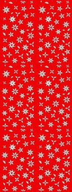 Raster illüstrasyonundaki çiçek desenli çizim. Kırmızı renkte çiçekler. Renkli Bahar Teması eskiz kalıbı. Düz Çiçek Elementleri Tasarımı.