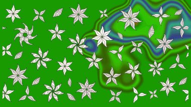 Küçük çiçekli şirin bir desen. Çiçek ve yapraklı çiçek deseni. Raster illüstrasyonu.