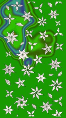 Küçük çiçekli şirin bir desen. Çiçek ve yapraklı çiçek deseni. Raster illüstrasyonu.