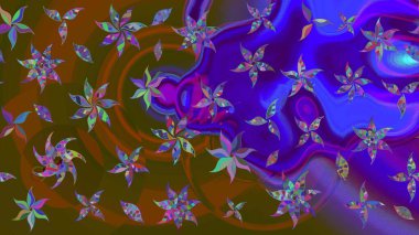 Çiçekli zambakların eskiz geçmişi. Parlak çiçekli kolaj çiçekleri kahverengi. Çiçek tasarımı için inanılmaz kolaj cennet tarzı..