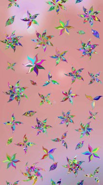 Sabıka fotoğraflarında, bebek kıyafetlerinde, duvar kâğıtlarında, paket kutularında falan kullanılabilir. Zarif, parlak ve tarafsız çiçek deseni tasarımı.