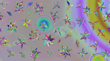 Desen, çizim, çiçek sınırı. Eski moda arka plan. Raster illüstrasyonu. Kıvırcık, parlak örgü. Çiçek çelengi. Güzel, pürüzsüz kumaş, tuval..