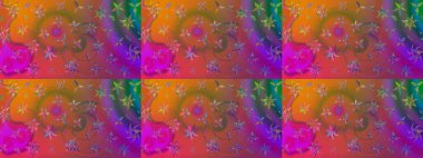 Raster Hip kumaş deseni. Eskiz Vintage Çiçek Deseni.