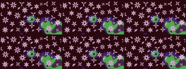 Raster çiçek desenleri çiziyor. Vadinin çiçekleri kahverengi renklerde.