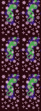 Küçük çiçekteki sevimli çiçek deseni. Raster illüstrasyonu. Kahverengi renkte yaz çiçekleri. Raster deseni.